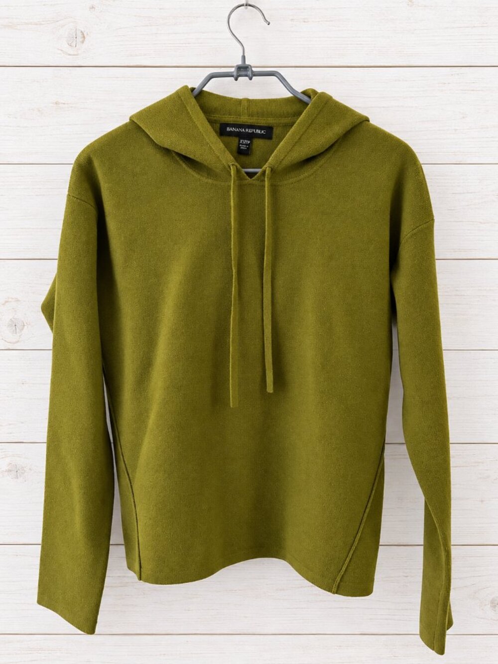 Banana Republic Olive Knit Hooded Sweater XS
